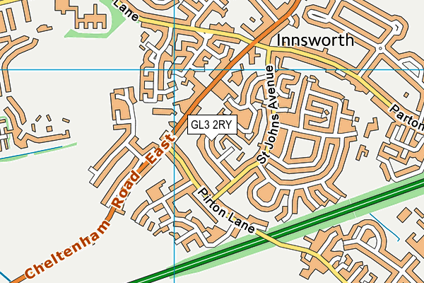 GL3 2RY map - OS VectorMap District (Ordnance Survey)