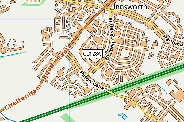 GL3 2SA map - OS VectorMap District (Ordnance Survey)