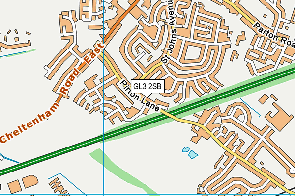GL3 2SB map - OS VectorMap District (Ordnance Survey)