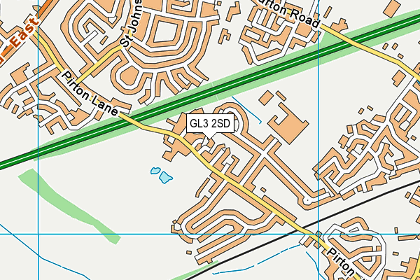 GL3 2SD map - OS VectorMap District (Ordnance Survey)