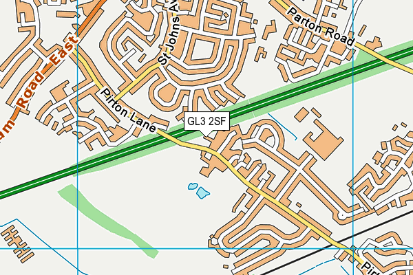 GL3 2SF map - OS VectorMap District (Ordnance Survey)