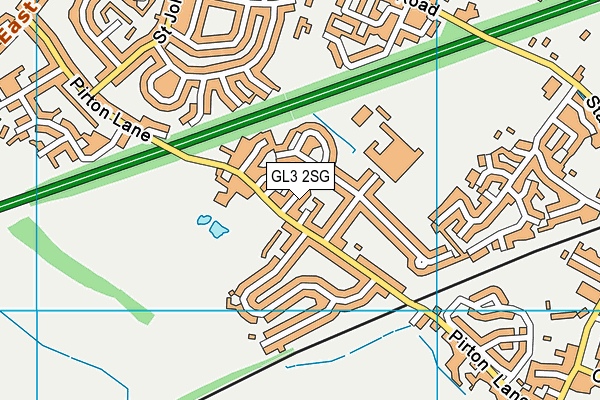 GL3 2SG map - OS VectorMap District (Ordnance Survey)