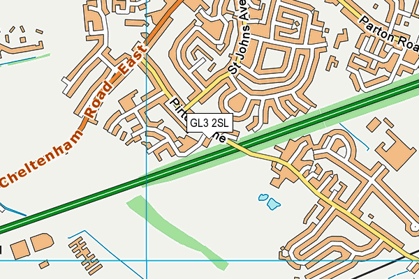 GL3 2SL map - OS VectorMap District (Ordnance Survey)