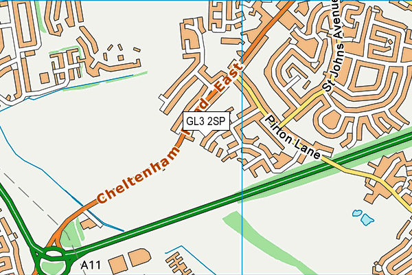 GL3 2SP map - OS VectorMap District (Ordnance Survey)
