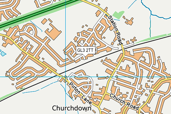GL3 2TT map - OS VectorMap District (Ordnance Survey)