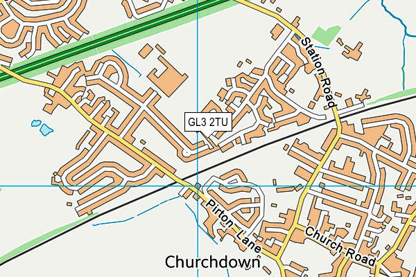 GL3 2TU map - OS VectorMap District (Ordnance Survey)