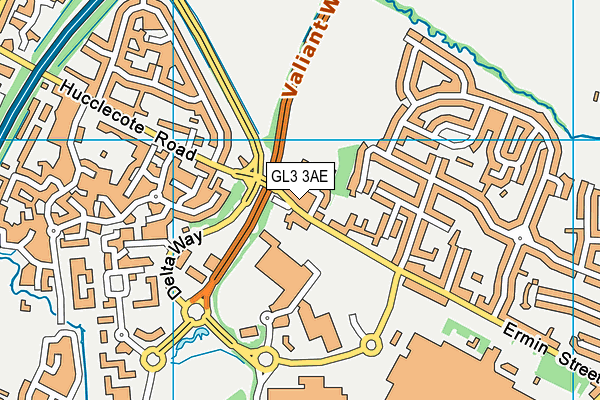 GL3 3AE map - OS VectorMap District (Ordnance Survey)