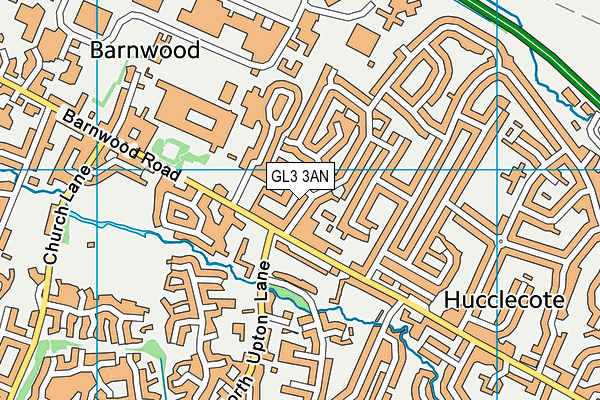 GL3 3AN map - OS VectorMap District (Ordnance Survey)