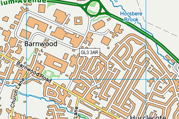 GL3 3AR map - OS VectorMap District (Ordnance Survey)