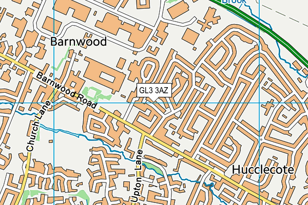 GL3 3AZ map - OS VectorMap District (Ordnance Survey)