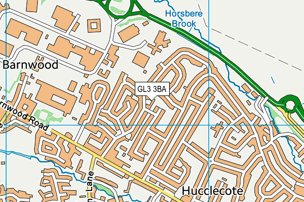 GL3 3BA map - OS VectorMap District (Ordnance Survey)