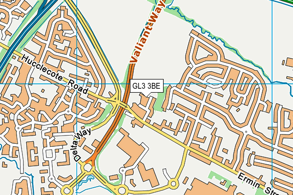 GL3 3BE map - OS VectorMap District (Ordnance Survey)