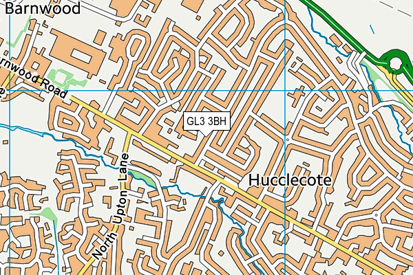 GL3 3BH map - OS VectorMap District (Ordnance Survey)