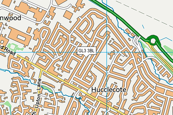 GL3 3BL map - OS VectorMap District (Ordnance Survey)