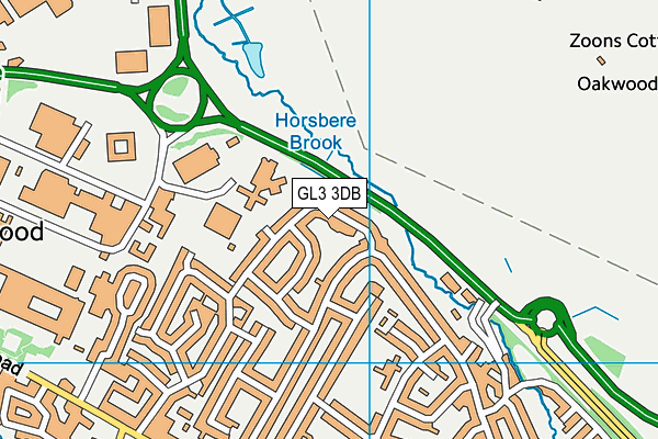 GL3 3DB map - OS VectorMap District (Ordnance Survey)