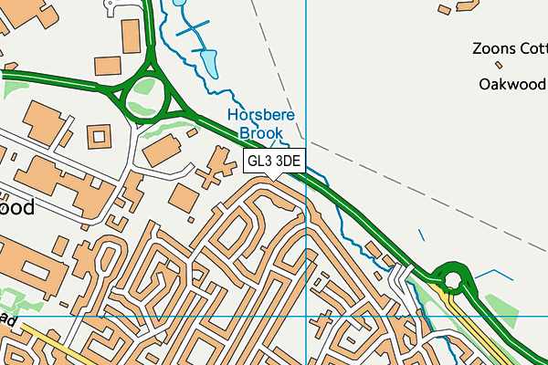 GL3 3DE map - OS VectorMap District (Ordnance Survey)