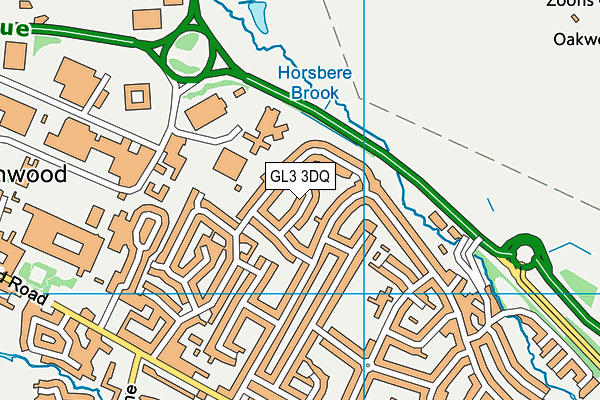 GL3 3DQ map - OS VectorMap District (Ordnance Survey)