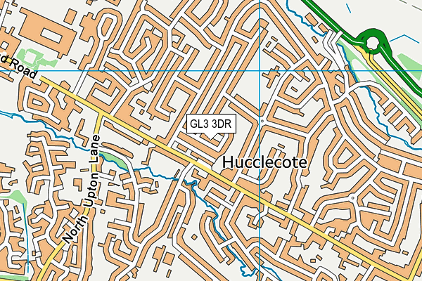 GL3 3DR map - OS VectorMap District (Ordnance Survey)