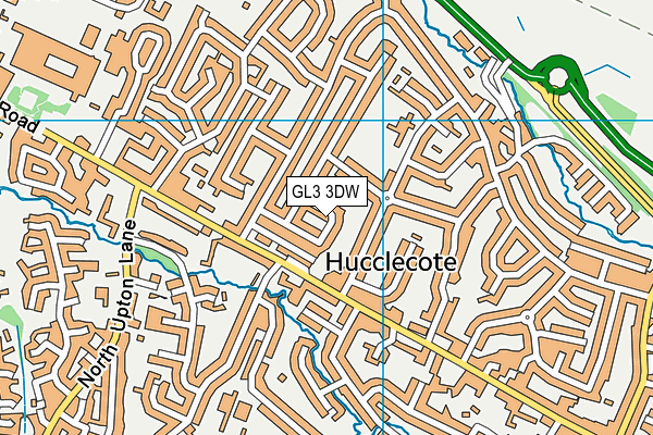 GL3 3DW map - OS VectorMap District (Ordnance Survey)