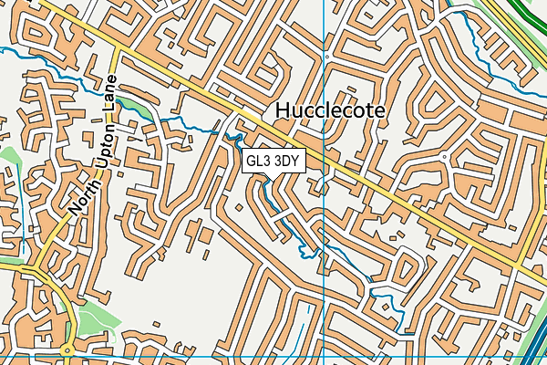 GL3 3DY map - OS VectorMap District (Ordnance Survey)