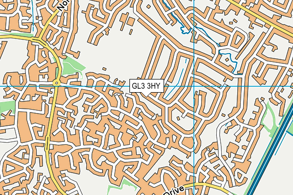 GL3 3HY map - OS VectorMap District (Ordnance Survey)