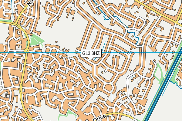 GL3 3HZ map - OS VectorMap District (Ordnance Survey)