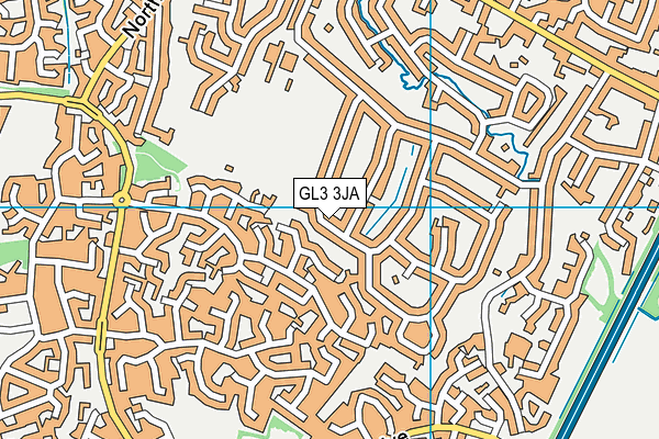 GL3 3JA map - OS VectorMap District (Ordnance Survey)