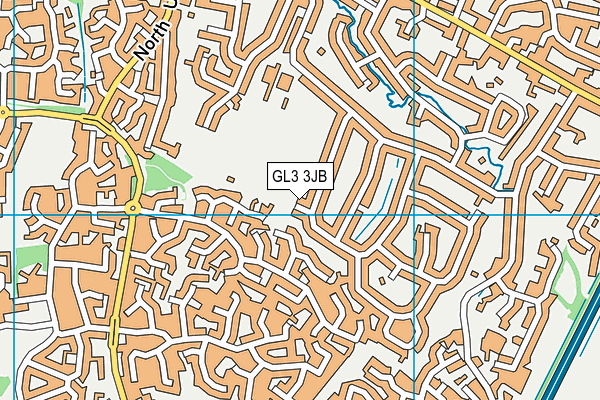 GL3 3JB map - OS VectorMap District (Ordnance Survey)