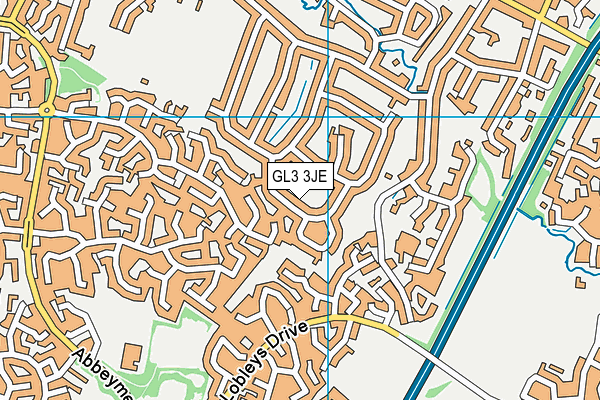 GL3 3JE map - OS VectorMap District (Ordnance Survey)