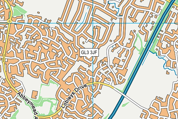 GL3 3JF map - OS VectorMap District (Ordnance Survey)