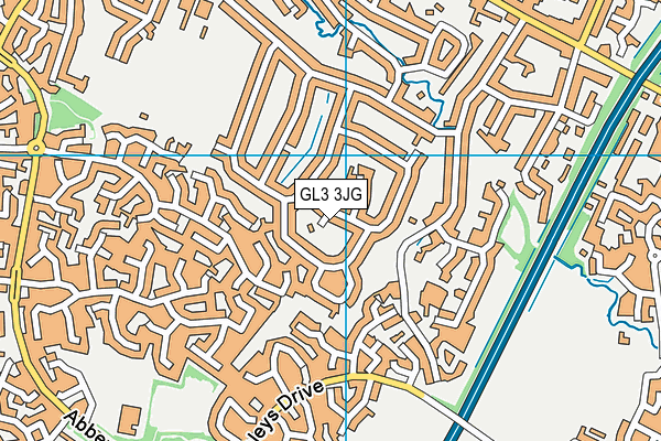 GL3 3JG map - OS VectorMap District (Ordnance Survey)