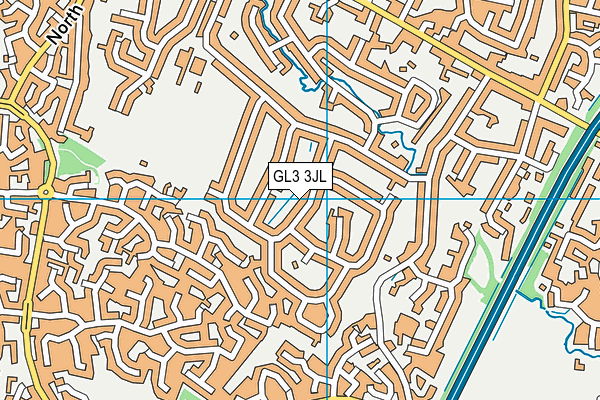 GL3 3JL map - OS VectorMap District (Ordnance Survey)