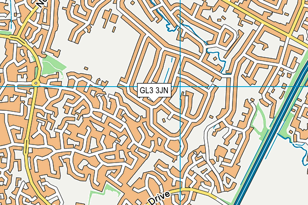 GL3 3JN map - OS VectorMap District (Ordnance Survey)