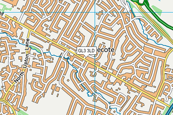 GL3 3LD map - OS VectorMap District (Ordnance Survey)