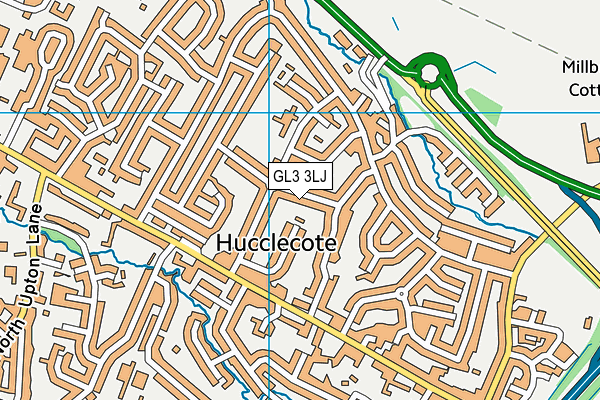 GL3 3LJ map - OS VectorMap District (Ordnance Survey)