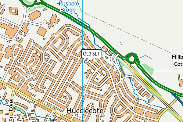 GL3 3LT map - OS VectorMap District (Ordnance Survey)