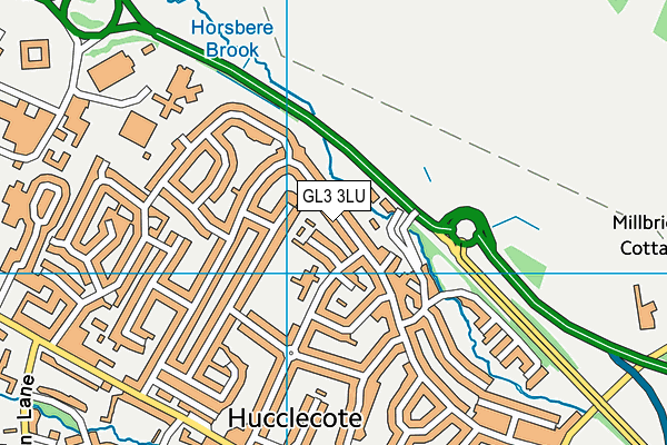 GL3 3LU map - OS VectorMap District (Ordnance Survey)