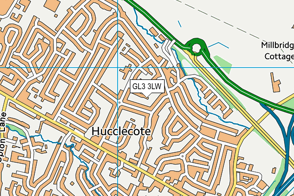 GL3 3LW map - OS VectorMap District (Ordnance Survey)