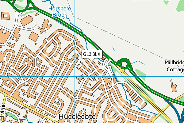 GL3 3LX map - OS VectorMap District (Ordnance Survey)