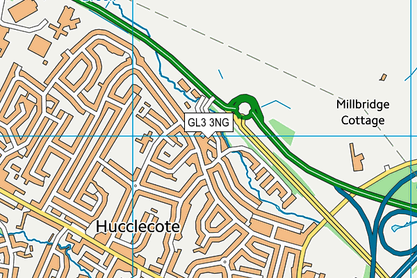 GL3 3NG map - OS VectorMap District (Ordnance Survey)