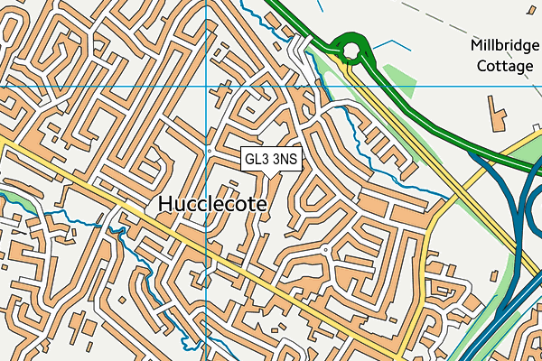 GL3 3NS map - OS VectorMap District (Ordnance Survey)