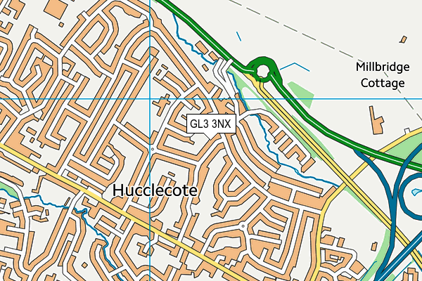 GL3 3NX map - OS VectorMap District (Ordnance Survey)