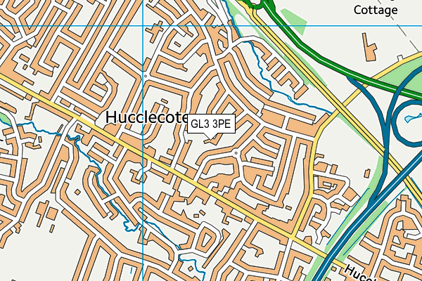 GL3 3PE map - OS VectorMap District (Ordnance Survey)