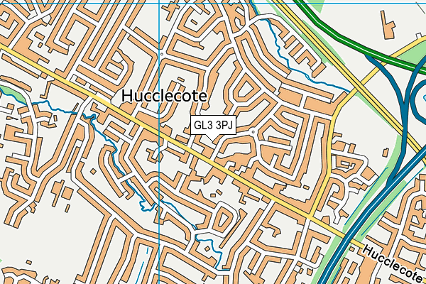 GL3 3PJ map - OS VectorMap District (Ordnance Survey)