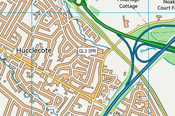 GL3 3PR map - OS VectorMap District (Ordnance Survey)