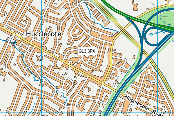 GL3 3PX map - OS VectorMap District (Ordnance Survey)