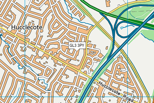 GL3 3PY map - OS VectorMap District (Ordnance Survey)