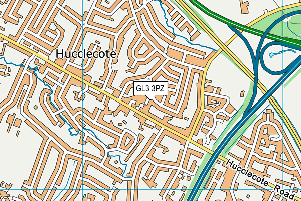 GL3 3PZ map - OS VectorMap District (Ordnance Survey)