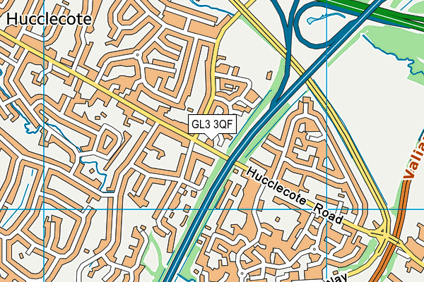 GL3 3QF map - OS VectorMap District (Ordnance Survey)