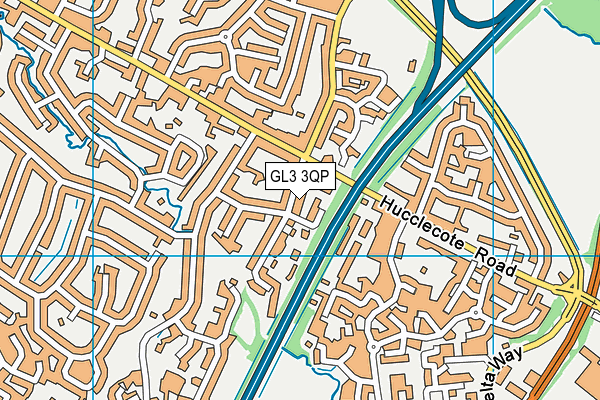 GL3 3QP map - OS VectorMap District (Ordnance Survey)